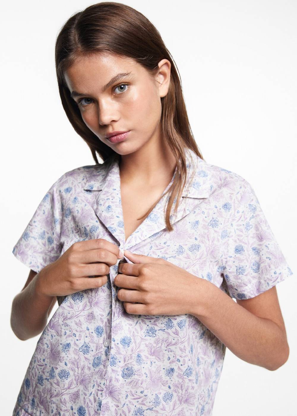 Mango Kurzer Print-Pyjama Große Rabatte