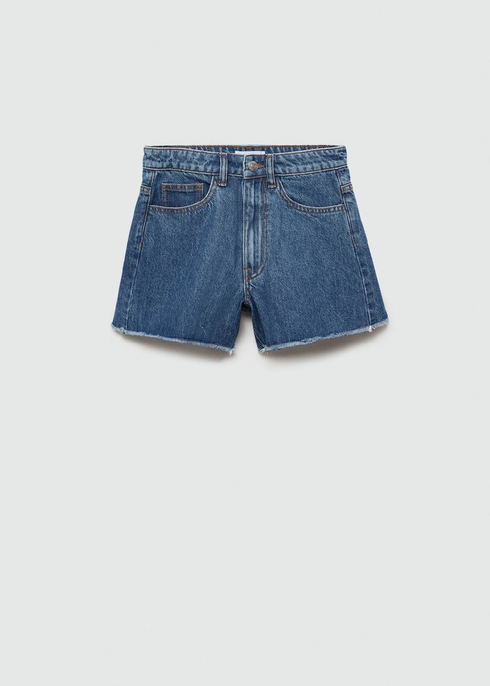 Mango Jeansshorts mit ausgefranstem Saum Tägliche Deals