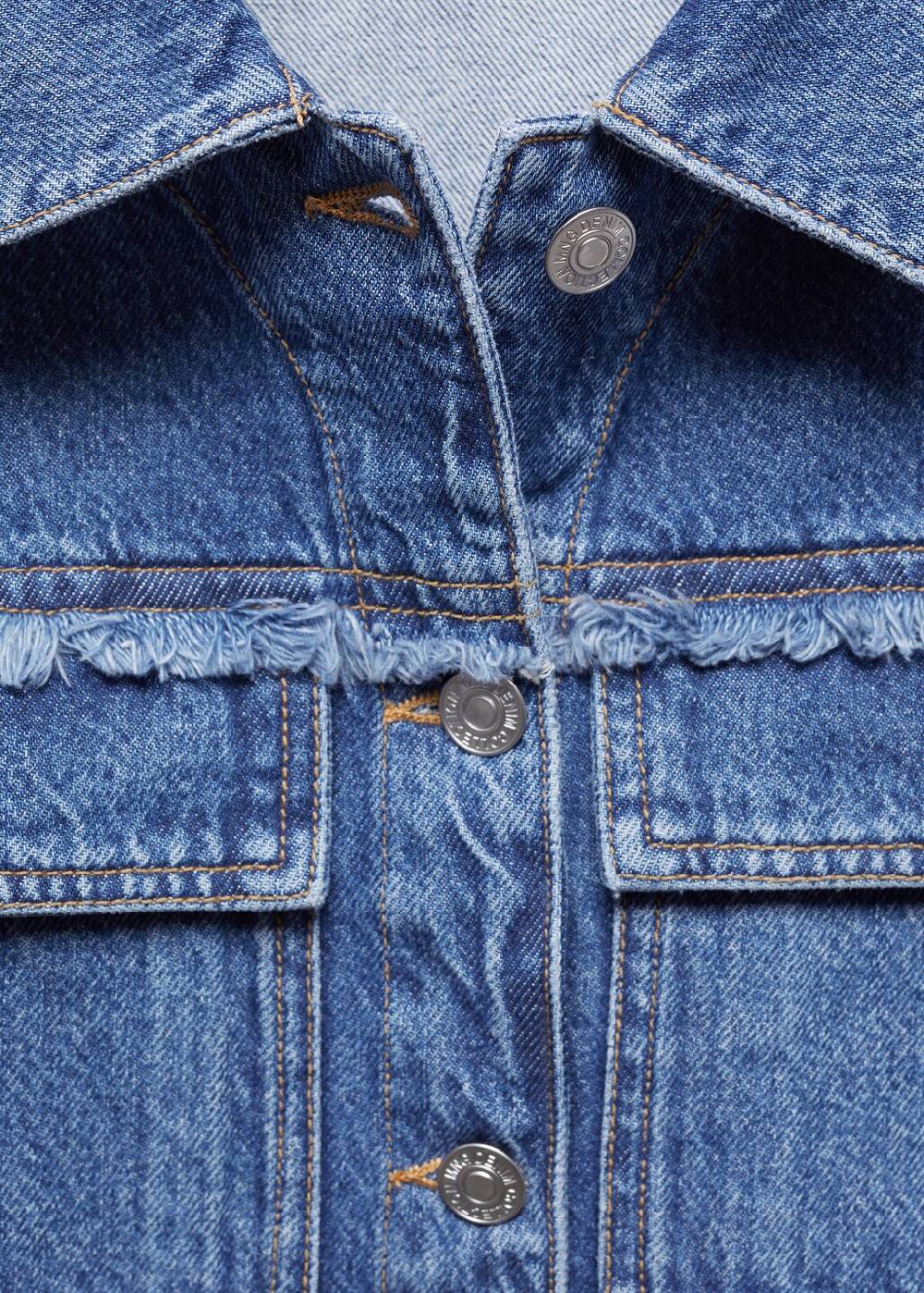 Mango Jeansjacke mit Taschen VIP-Rabatte