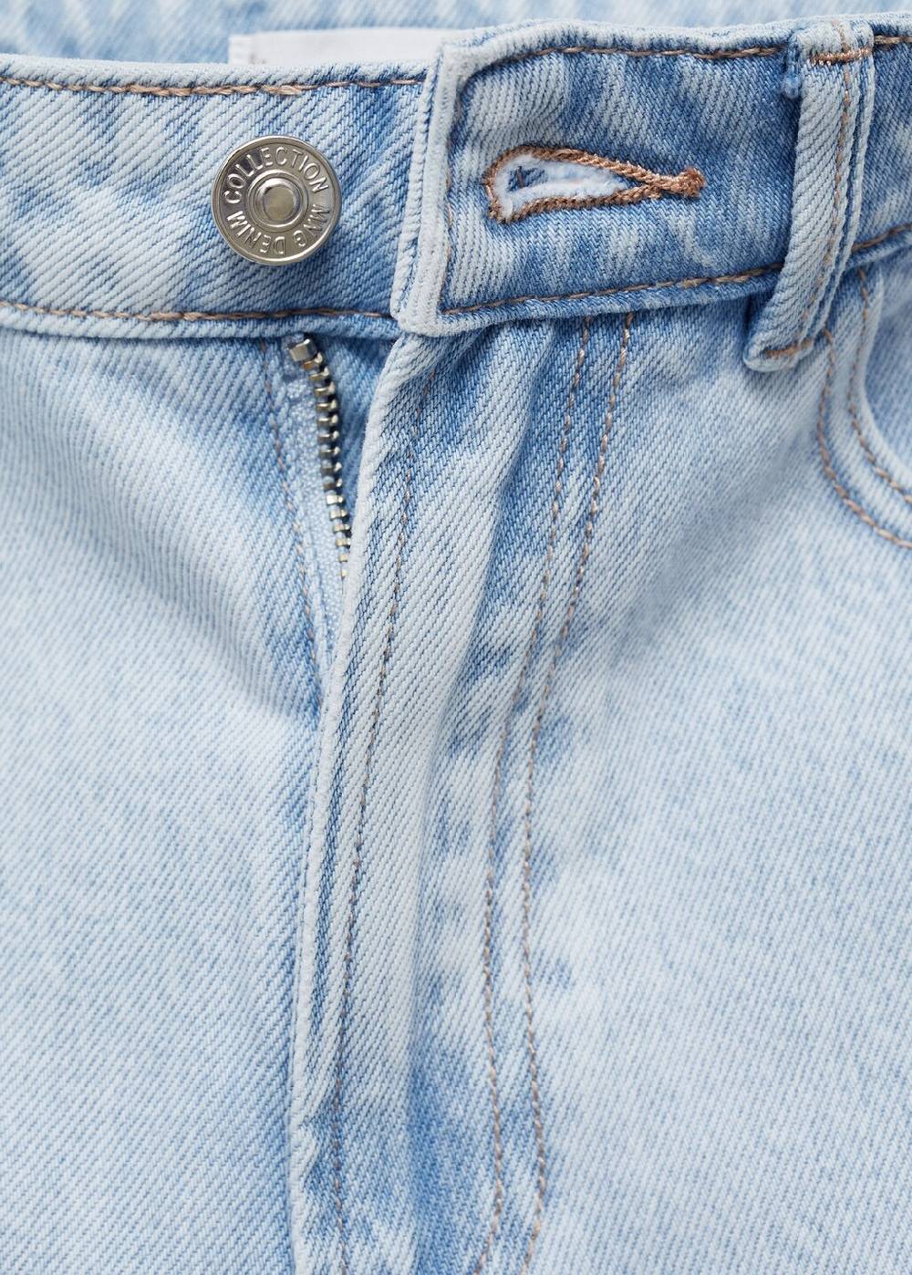 Mango Jeansshorts mit ausgefranstem Saum Tiefpreis