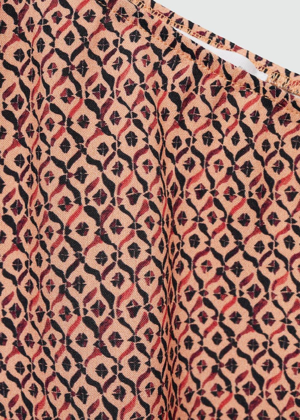 Mango Asymmetrische Bluse mit Motiv Zeitbegrenzte Promotion