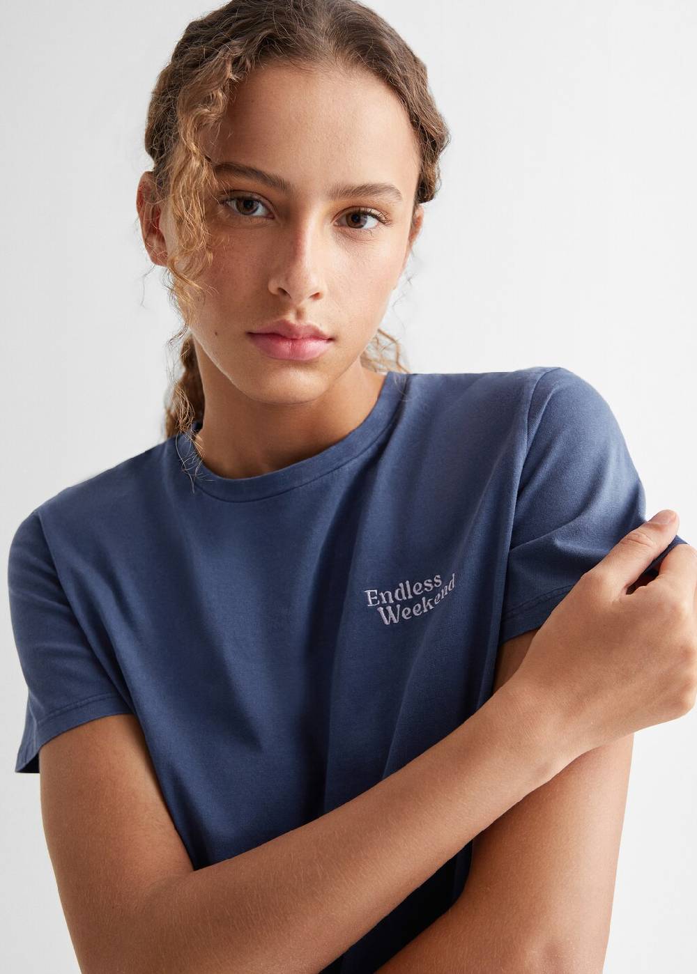 Mango T-Shirt mit Textaufdruck Clearance-Verkauf