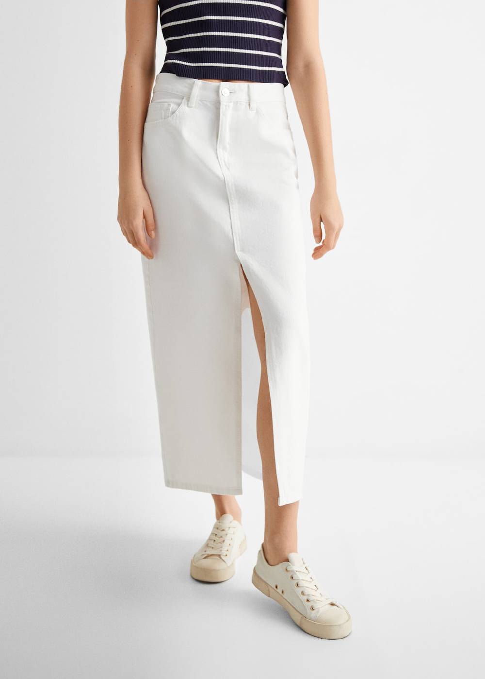 Mango Jeansrock mit Schlitz Rabatte dieses Monats