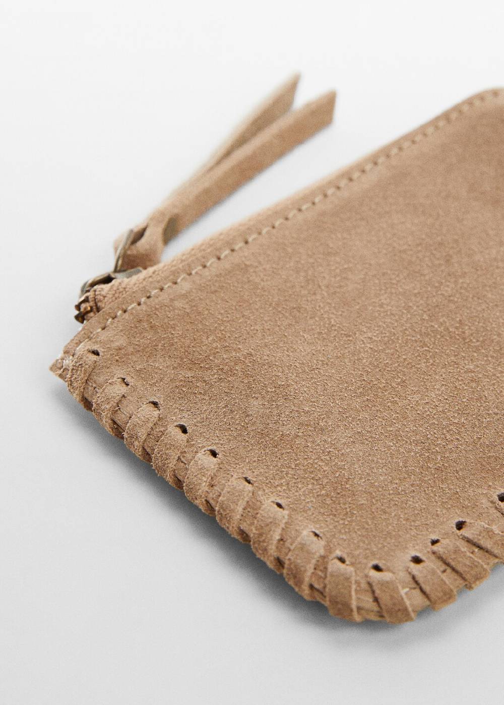 Mango Nietenverzierte Leder-Geldbörse Outlet