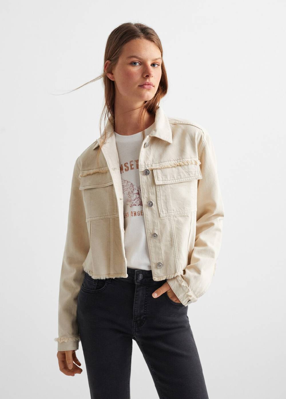 Mango Jeansjacke mit Taschen