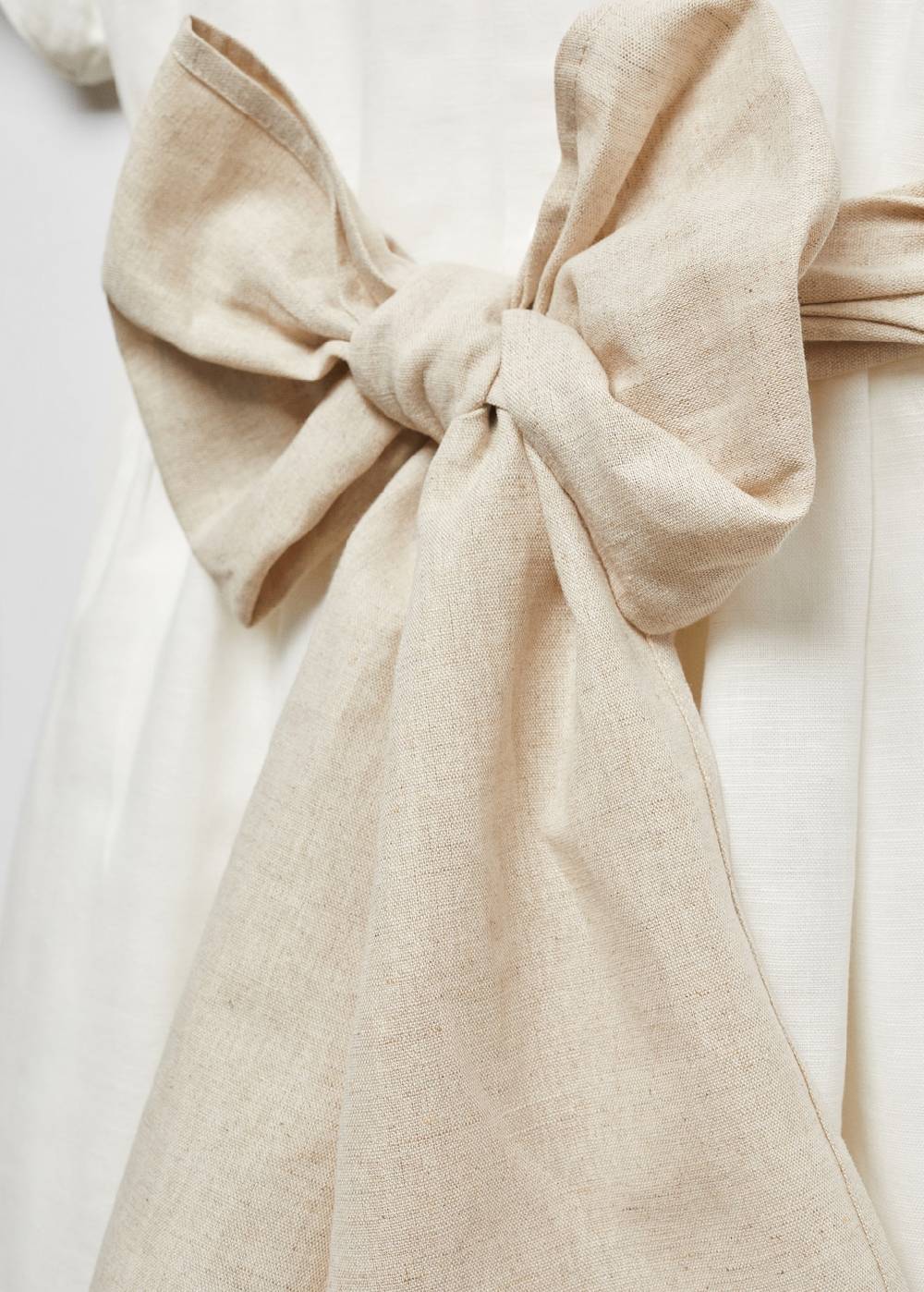 Mango Leinenkleid mit Schleife Angebote
