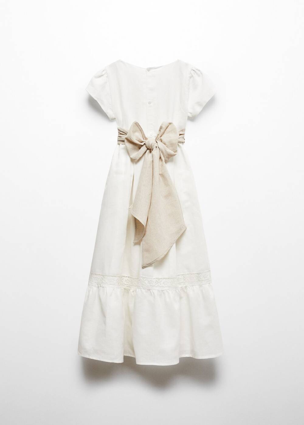Mango Leinenkleid mit Schleife Angebote