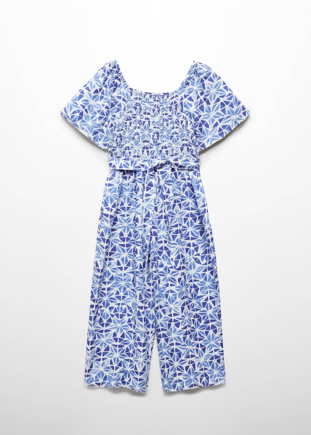 Mango Gemusterter Overall mit Gürtel Kostenloser Versand