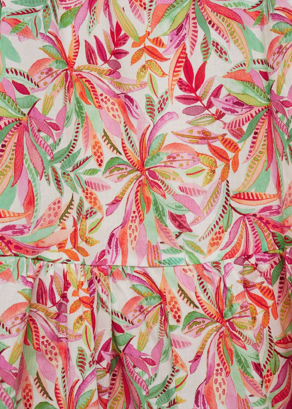 Mango Kleid mit Tropenmuster Versandkostenfrei