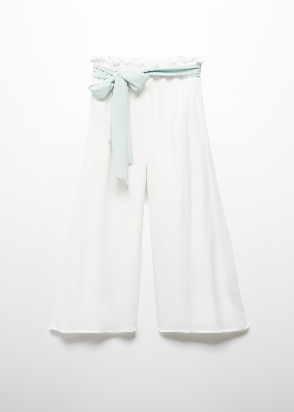 Mango Hose aus Crinkle-Gaze mit Schleife Flash Sale