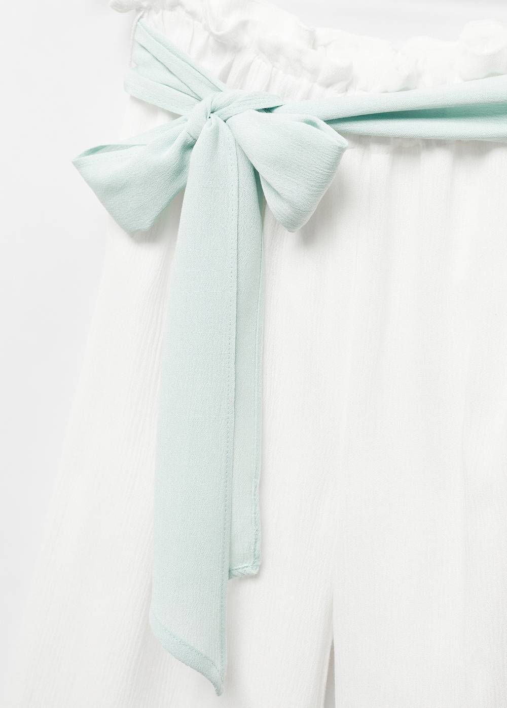 Mango Hose aus Crinkle-Gaze mit Schleife Flash Sale