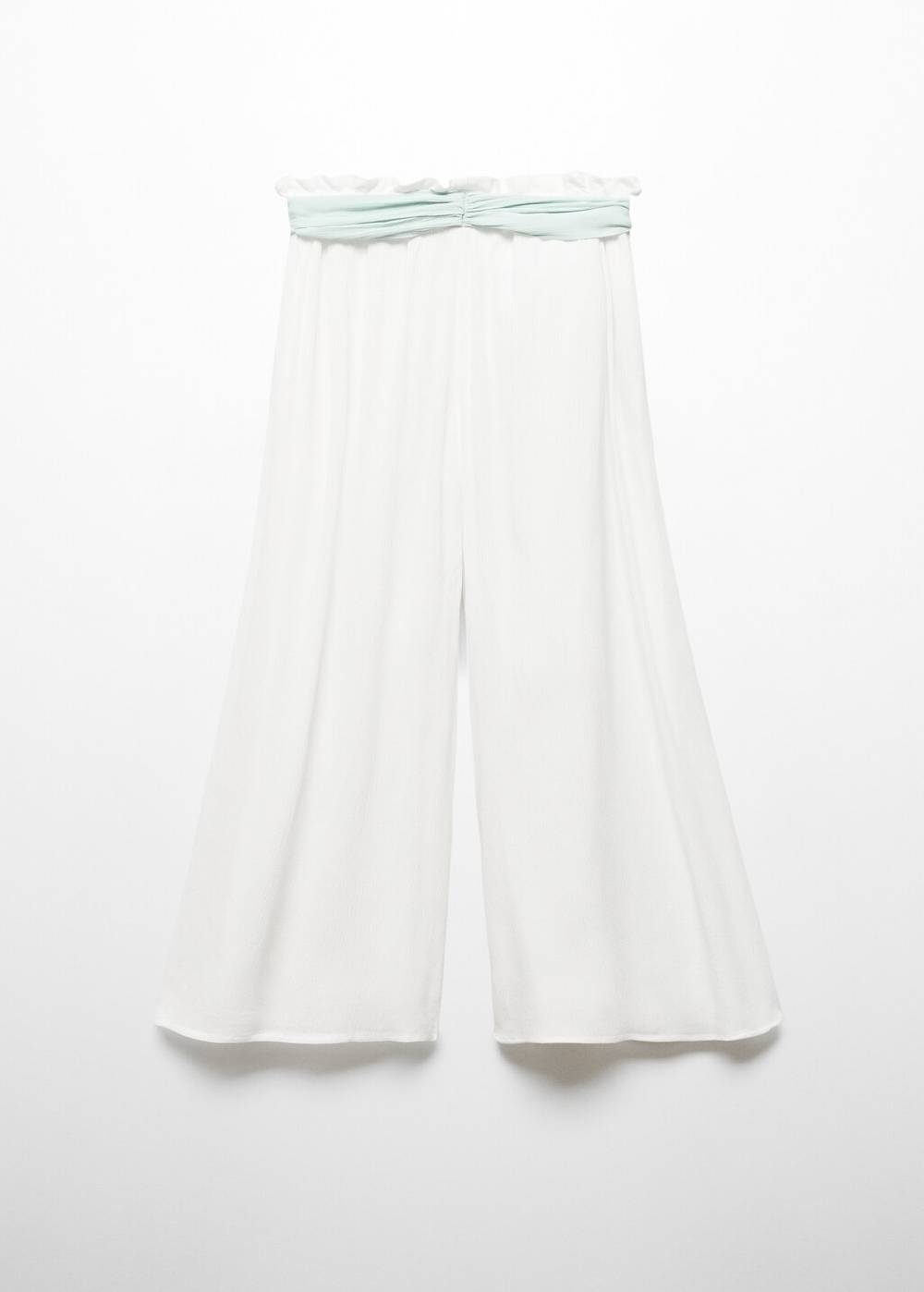 Mango Hose aus Crinkle-Gaze mit Schleife Flash Sale