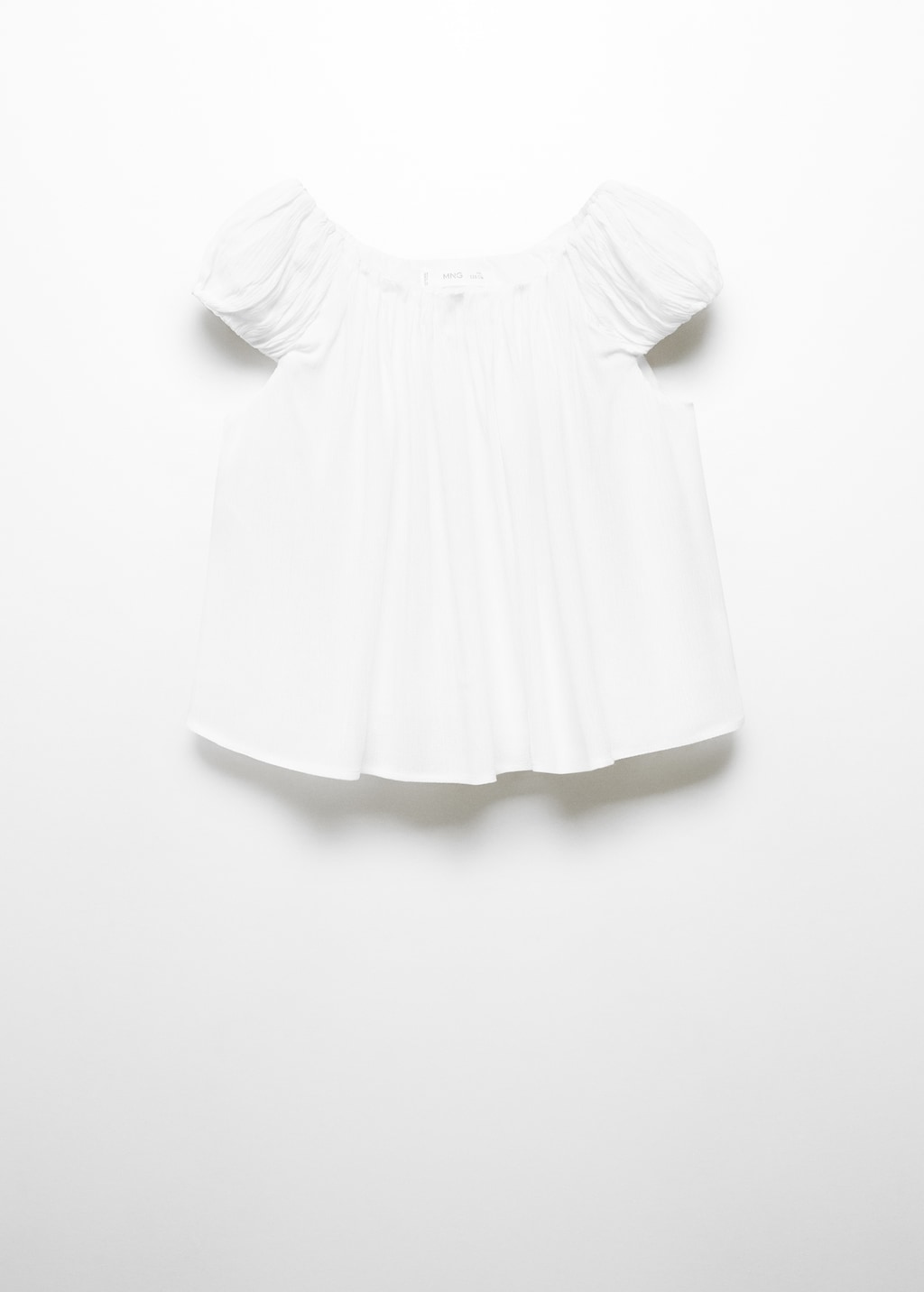 Mango Bluse mit gerafftem Detail Große Rabatte