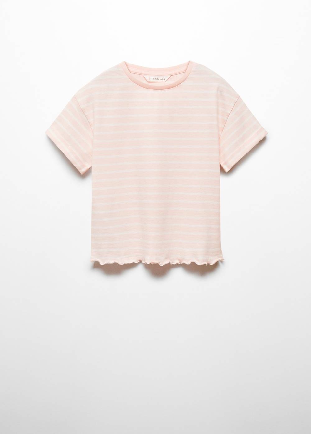 Mango Gestreiftes Baumwoll-Shirt Tiefpreis