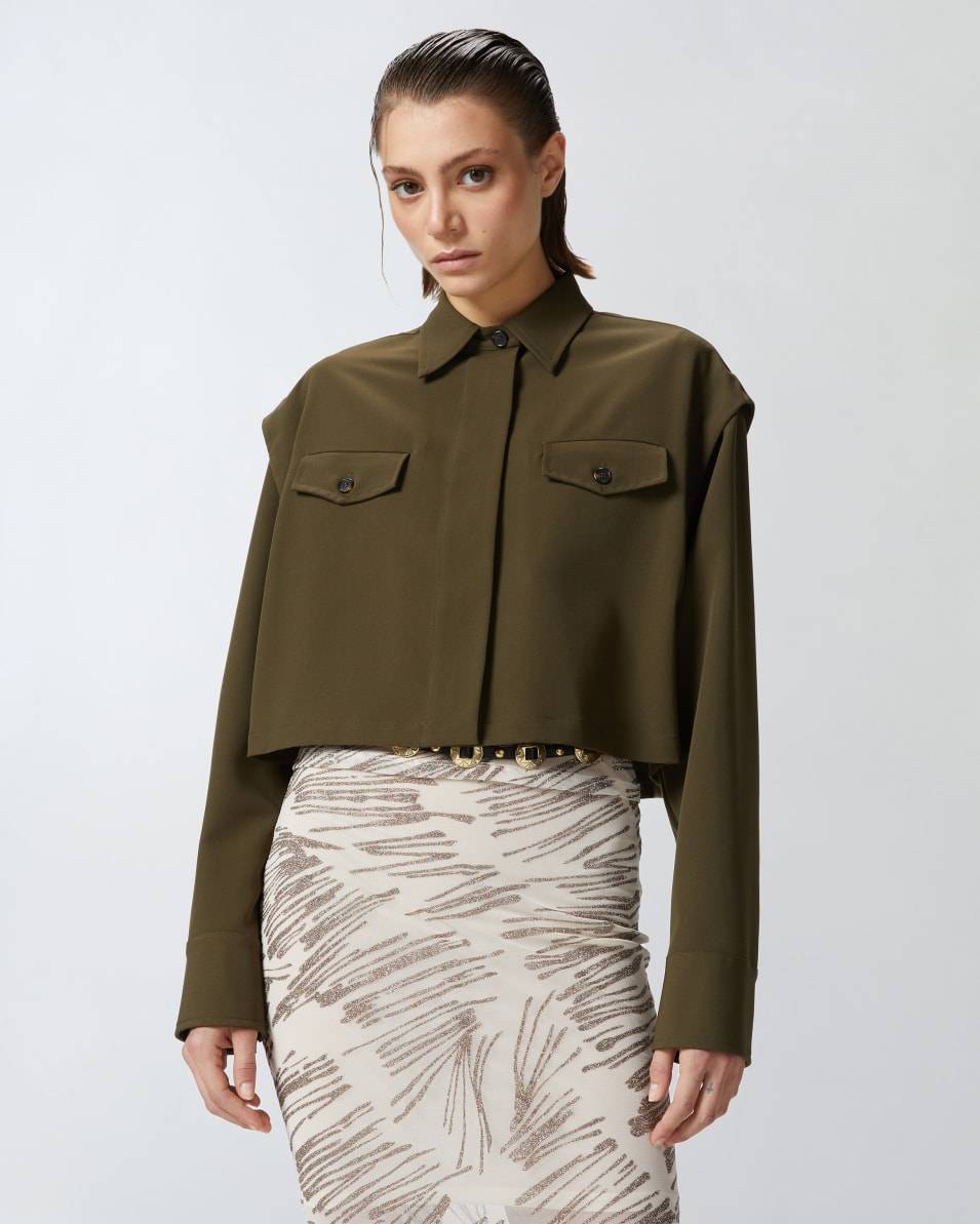 Pinko Kurze Hemdbluse mit Brusttaschen Flash Sale