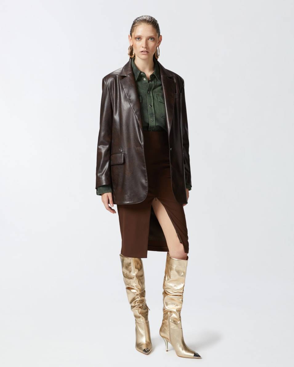 Pinko Longuette-Rock mit Schlitz und Reißverschluss Online Shopping
