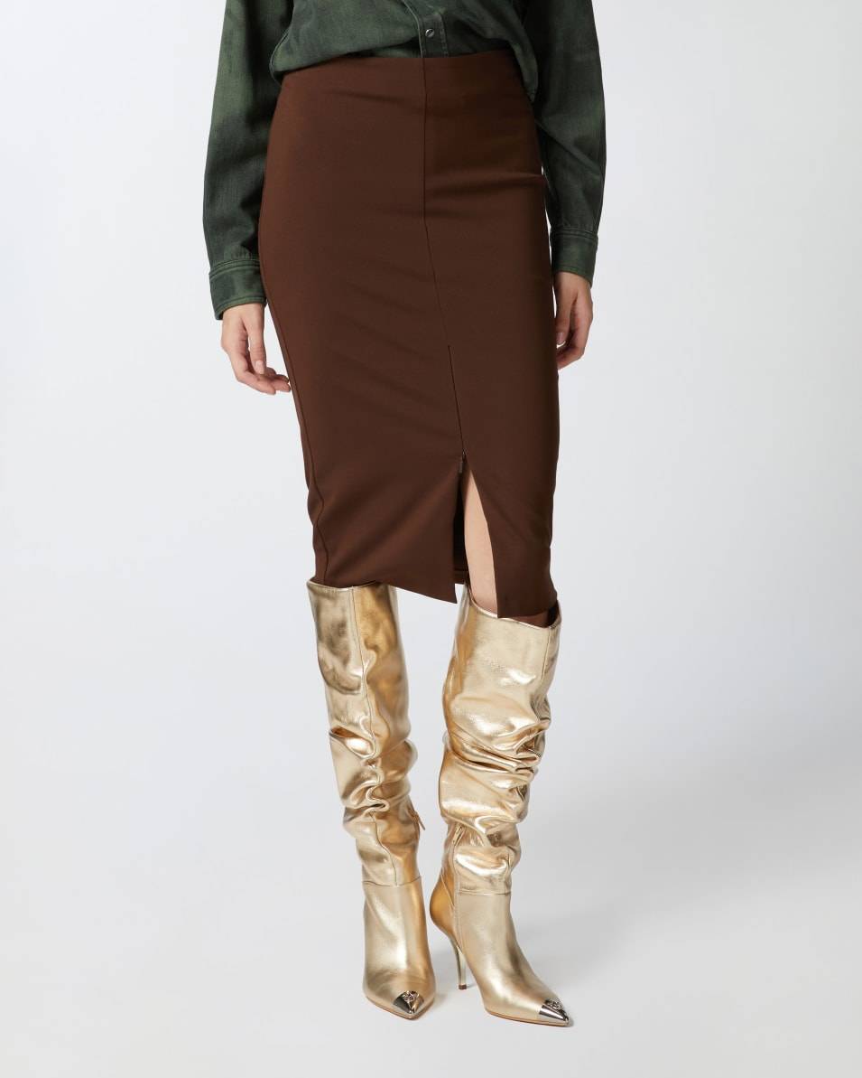 Pinko Longuette-Rock mit Schlitz und Reißverschluss Online Shopping