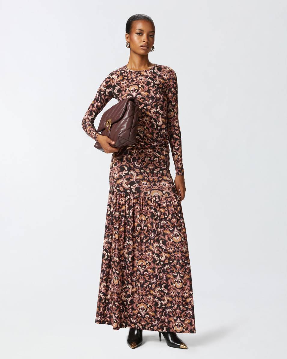 Pinko Langer Rock aus geblümtem Jersey Cyber Monday
