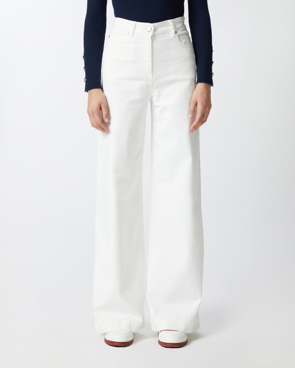 Pinko Wide-Leg-Hose aus gefärbtem Twill Zeitlich begrenztes Angebot