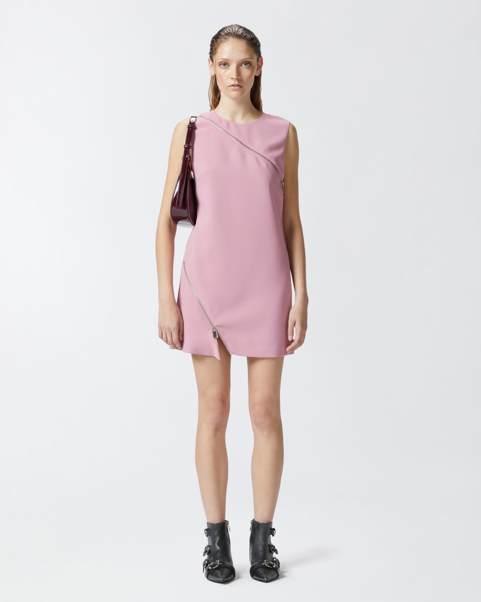 Pinko Kurzes Kleid mit asymmetrischem Reißverschluss Saisonale Angebote