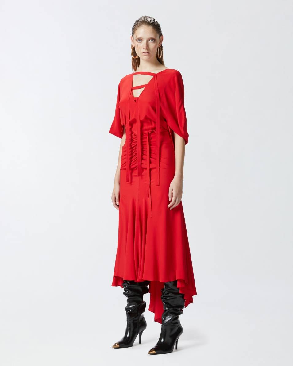 Pinko Langes Crêpe-Kleid aus Seidenmix Riesige Ersparnisse