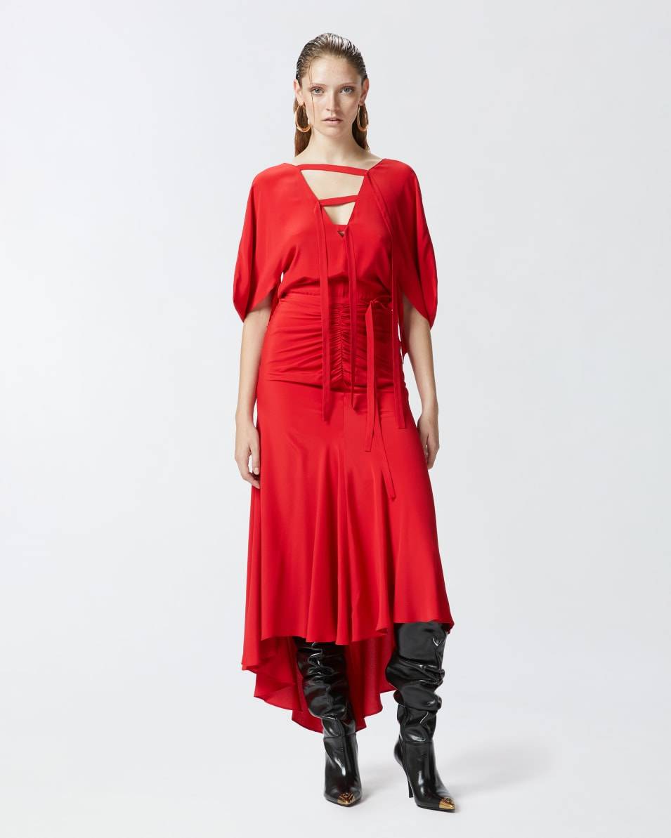 Pinko Langes Crêpe-Kleid aus Seidenmix Riesige Ersparnisse
