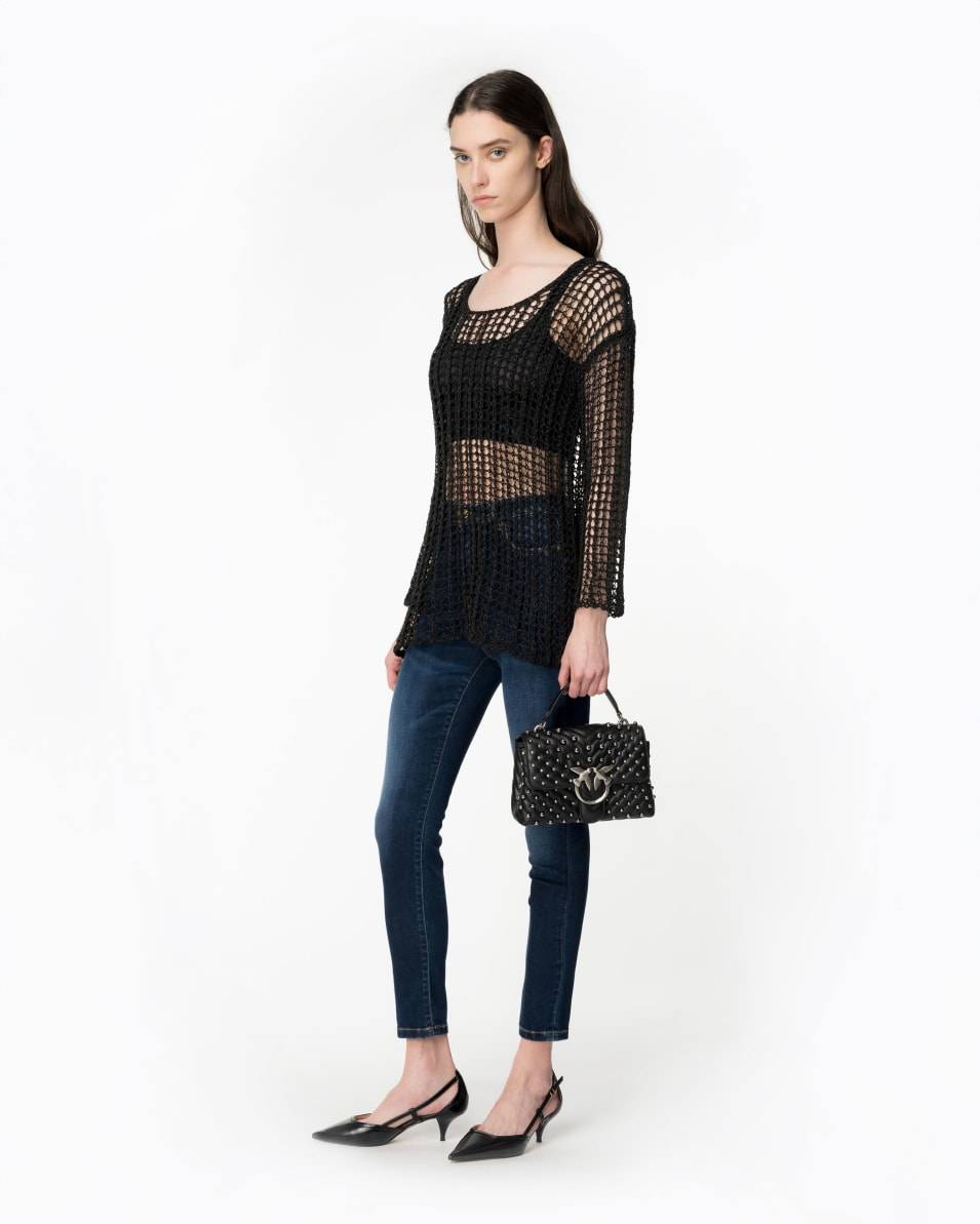 Pinko Skinny Jeans Stretch-Denim mit Stickerei auf der Rückseite Preisnachlass