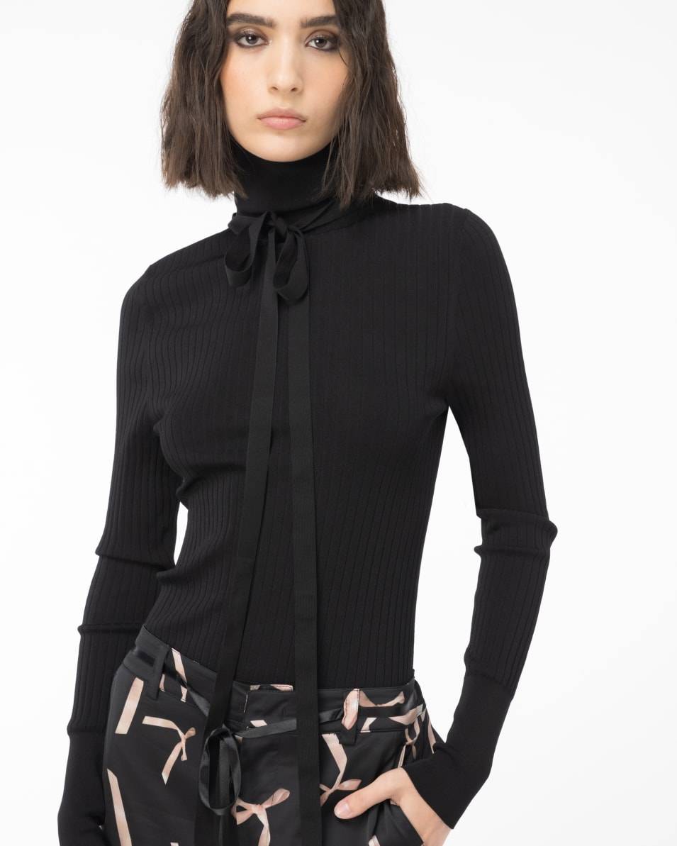 Pinko Rollkragenpullover aus Seidenmix Reimagine PINKO by Patrick McDowell Neueste Mode