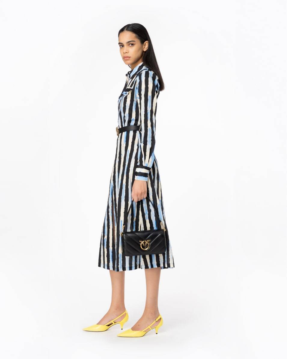 Pinko Hemdblusenkleid Pinselstrich Online Outlet