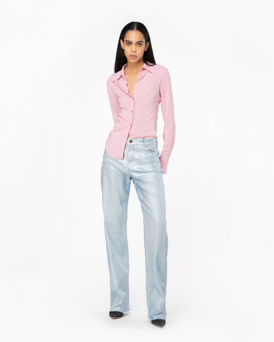 Pinko Bluse aus elastischem Georgette Saisonale Angebote