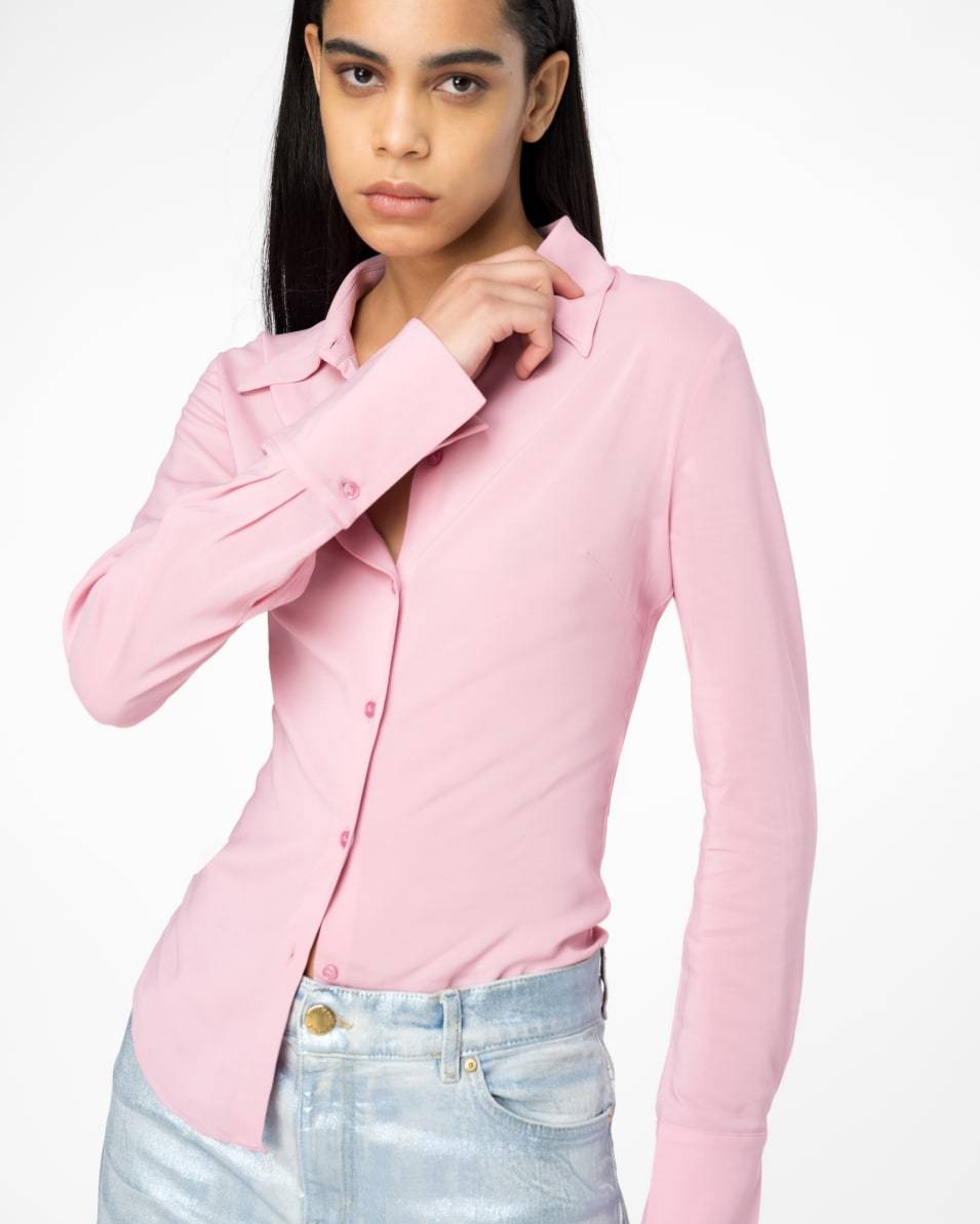 Pinko Bluse aus elastischem Georgette Saisonale Angebote