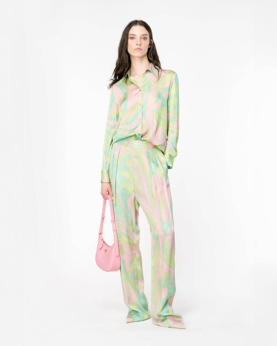 Pinko Satinhose Splash-Print Wochenangebot