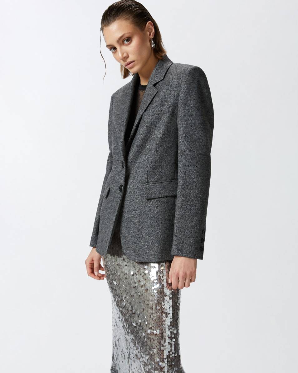 Pinko Blazer aus Flanell schwarz-weiß meliert Begrenztes Angebot