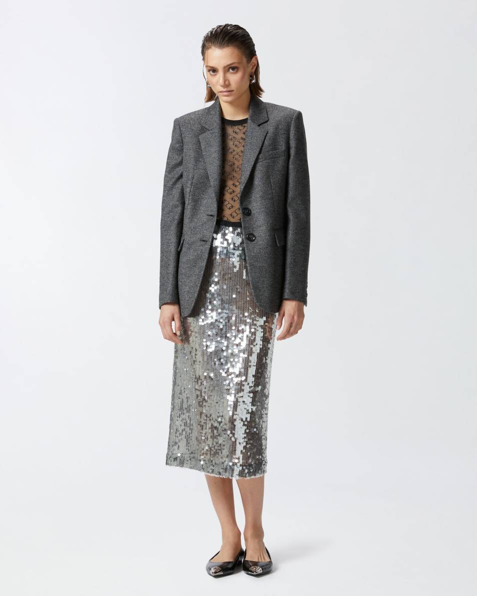 Pinko Blazer aus Flanell schwarz-weiß meliert Begrenztes Angebot