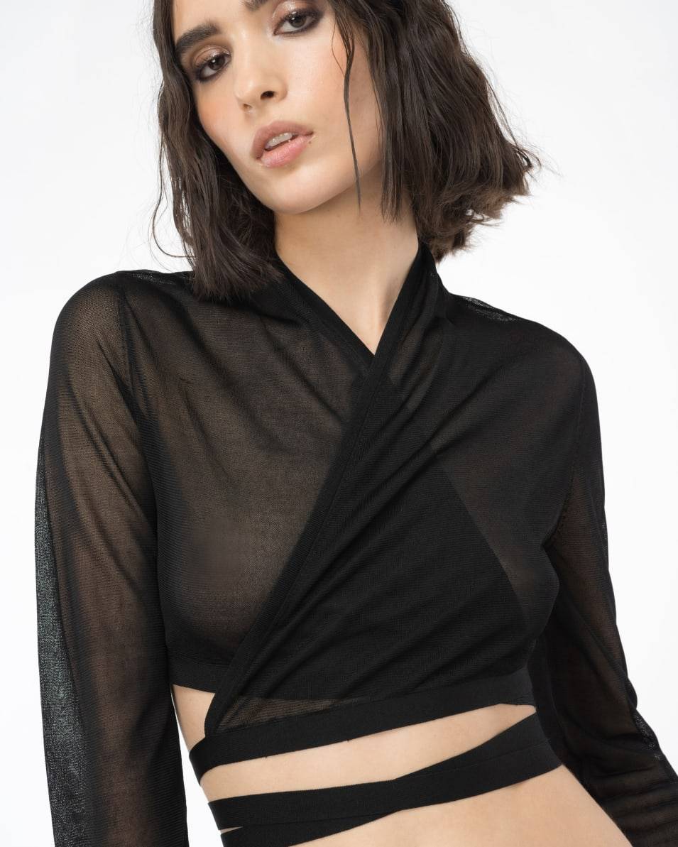 Pinko Kurzer Cardigan in Schleieroptik Reimagine PINKO by Patrick McDowell Zeitlich begrenztes Angebot