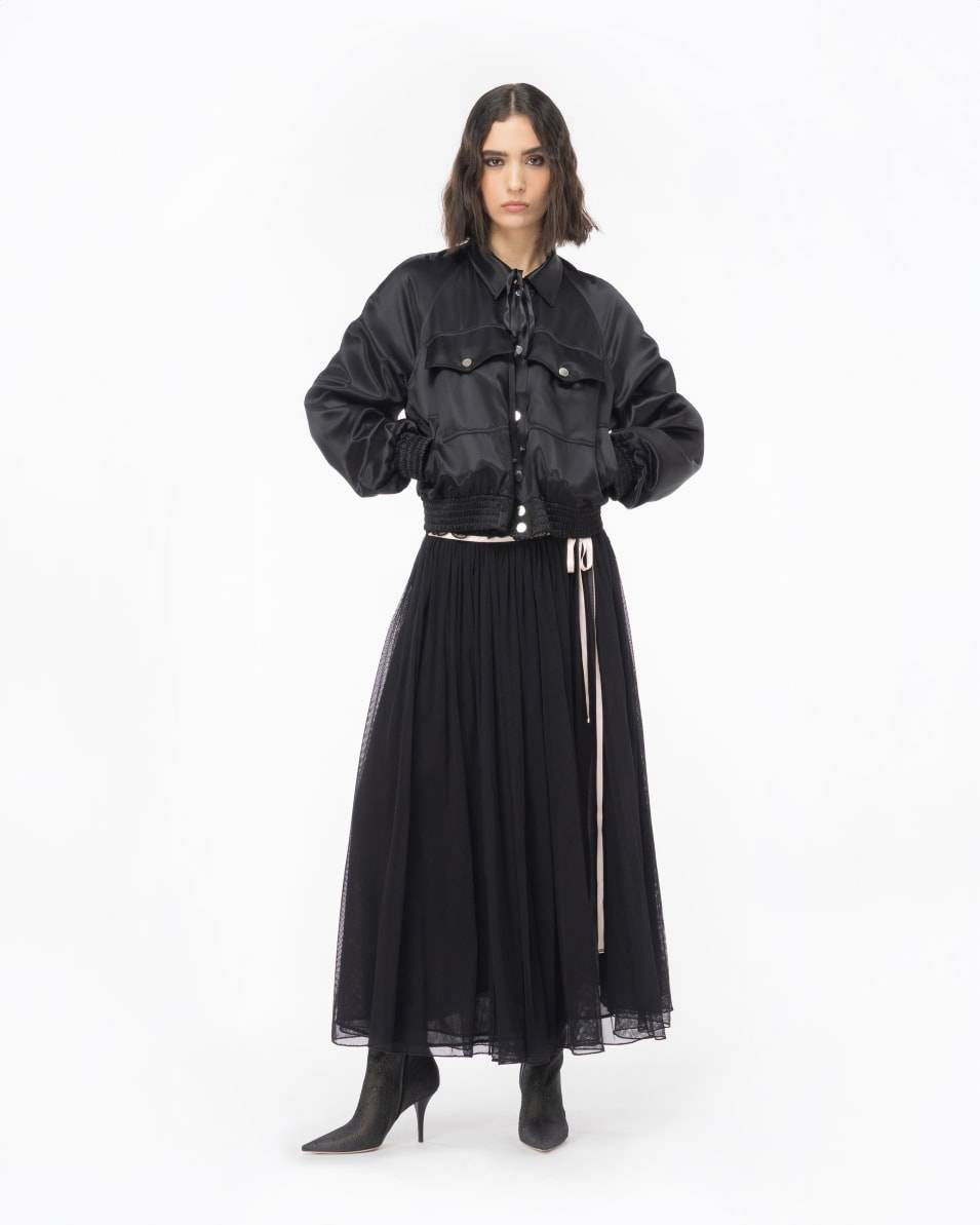 Pinko Bomberjacke aus Satin Reimagine PINKO by Patrick McDowell Tägliche Deals