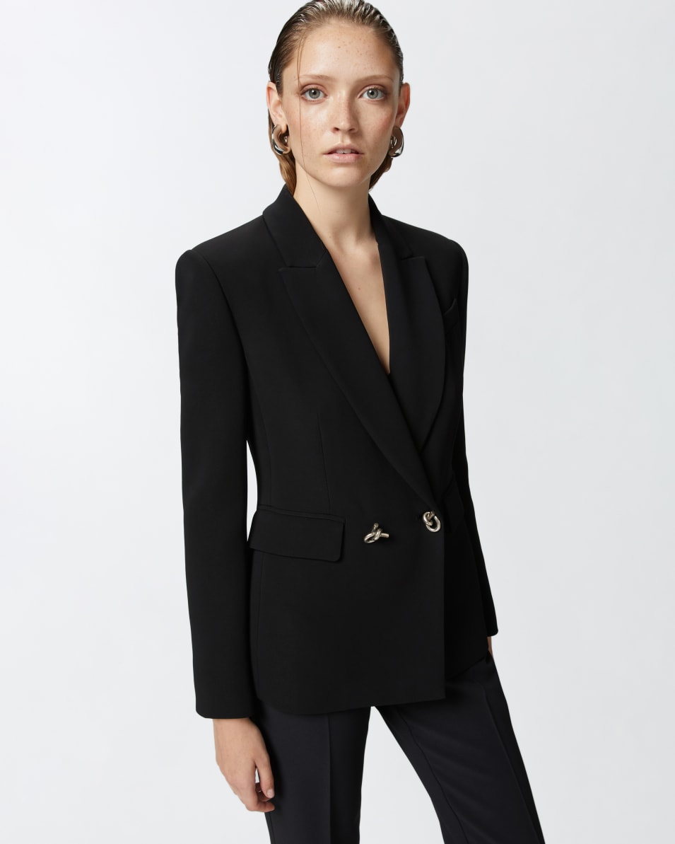 Pinko Blazer aus technischem Cady mit Metallknöpfen Saisonschlussverkauf