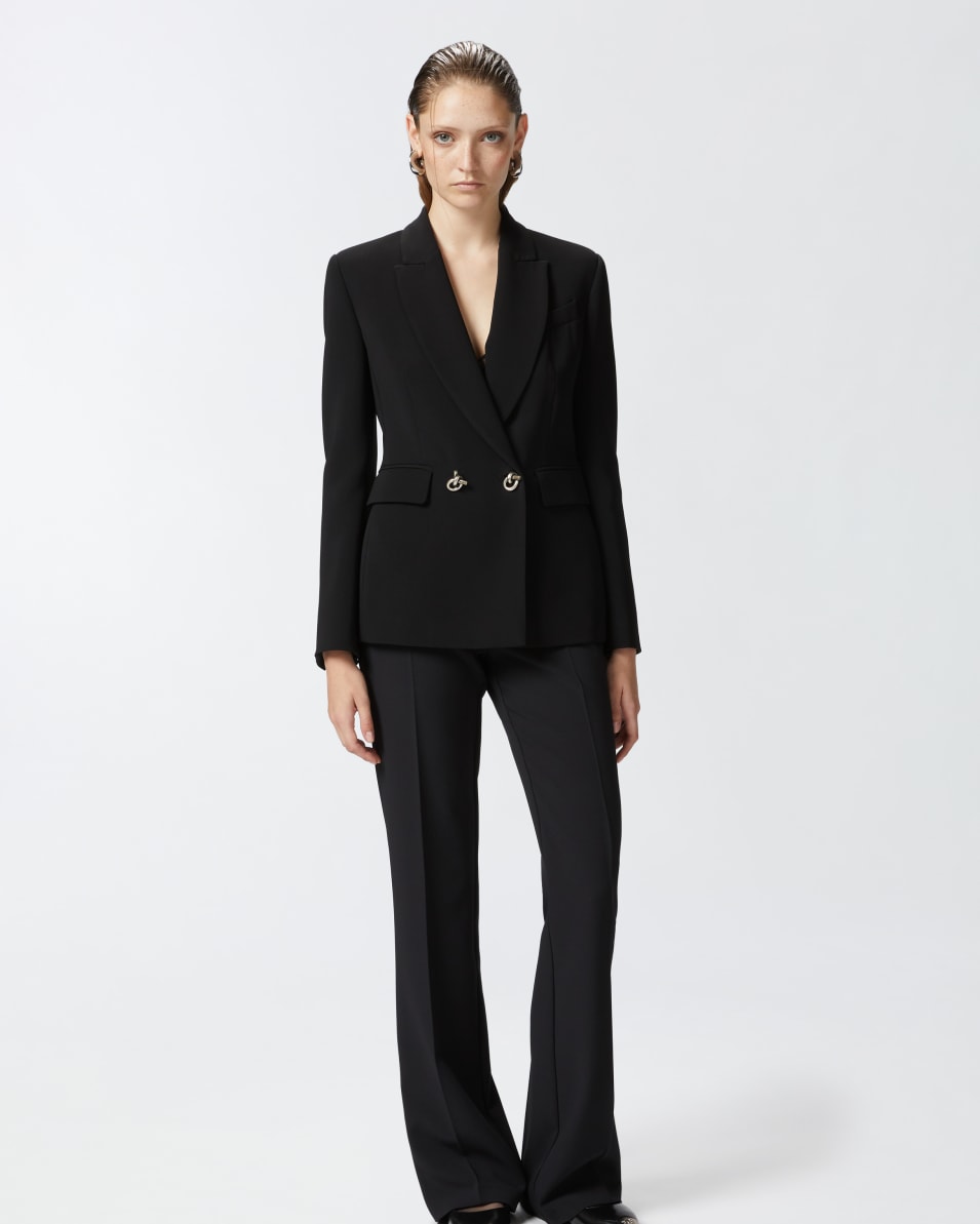 Pinko Blazer aus technischem Cady mit Metallknöpfen Saisonschlussverkauf