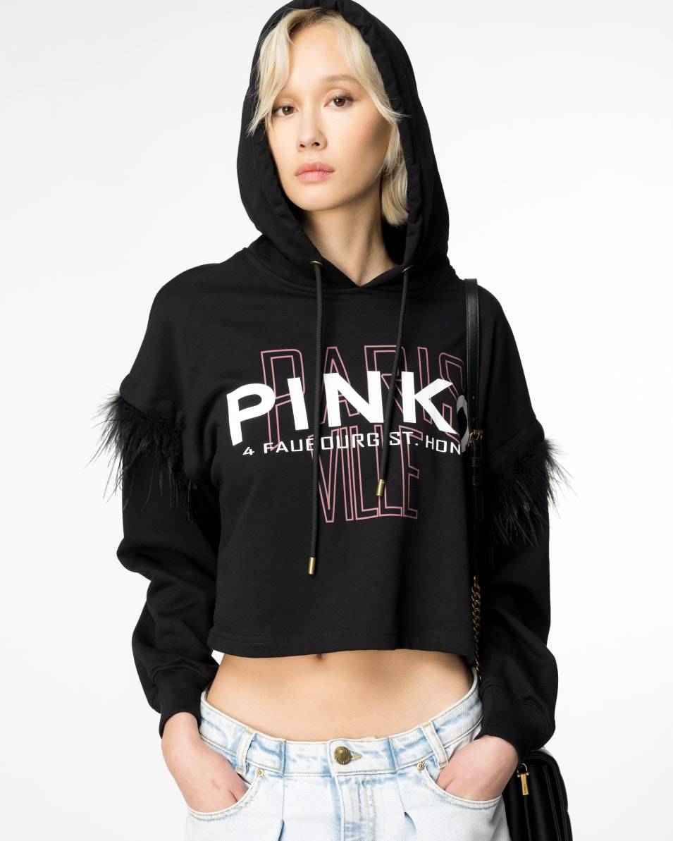Pinko Sweatshirt PINKO Cities mit Federn Black Friday