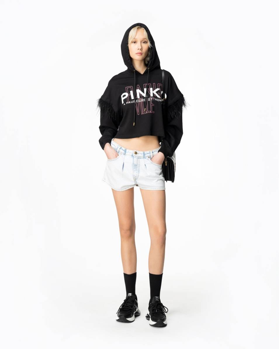 Pinko Sweatshirt PINKO Cities mit Federn Black Friday
