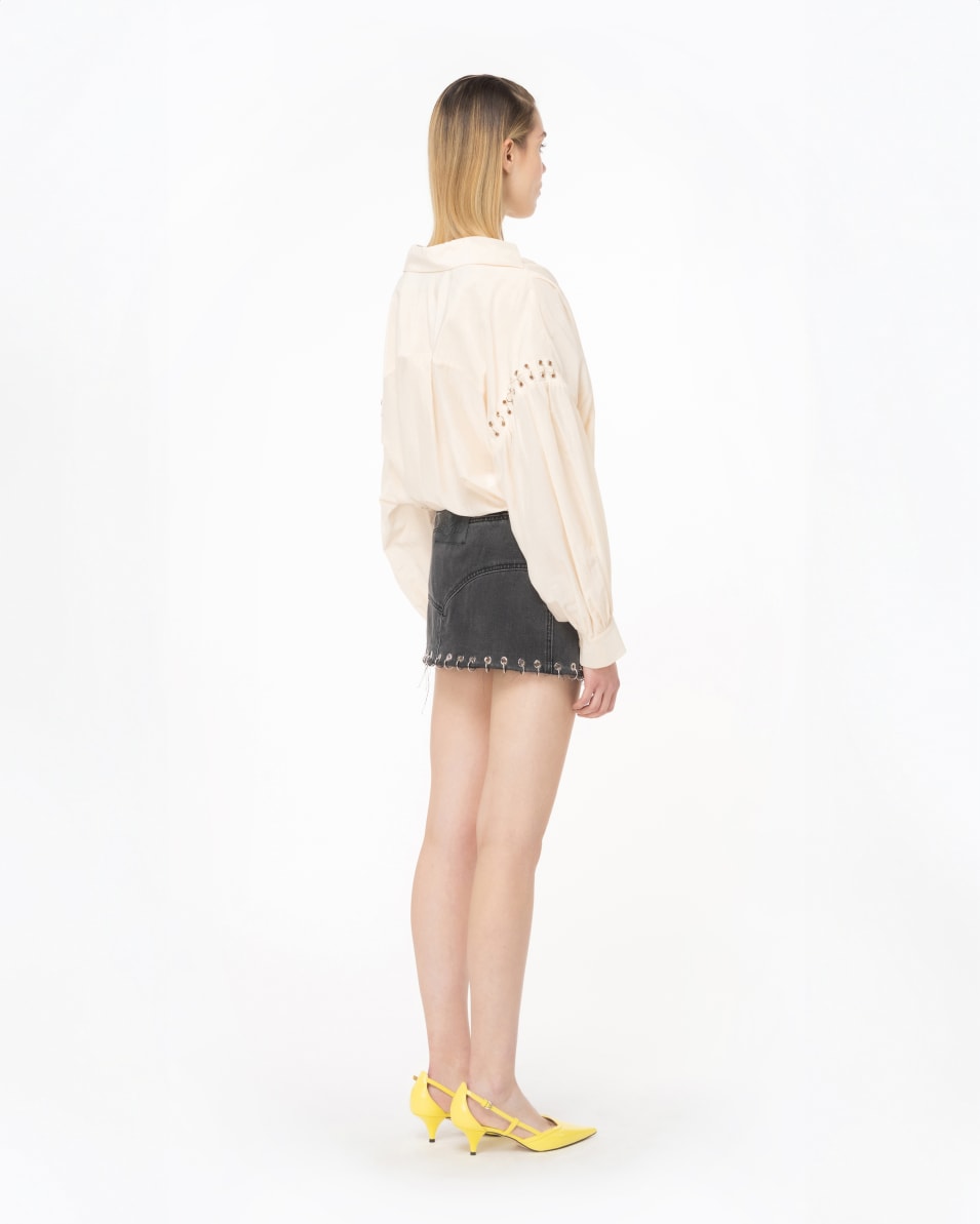 Pinko Voile-Bluse mit Piercings Weihnachtsangebot