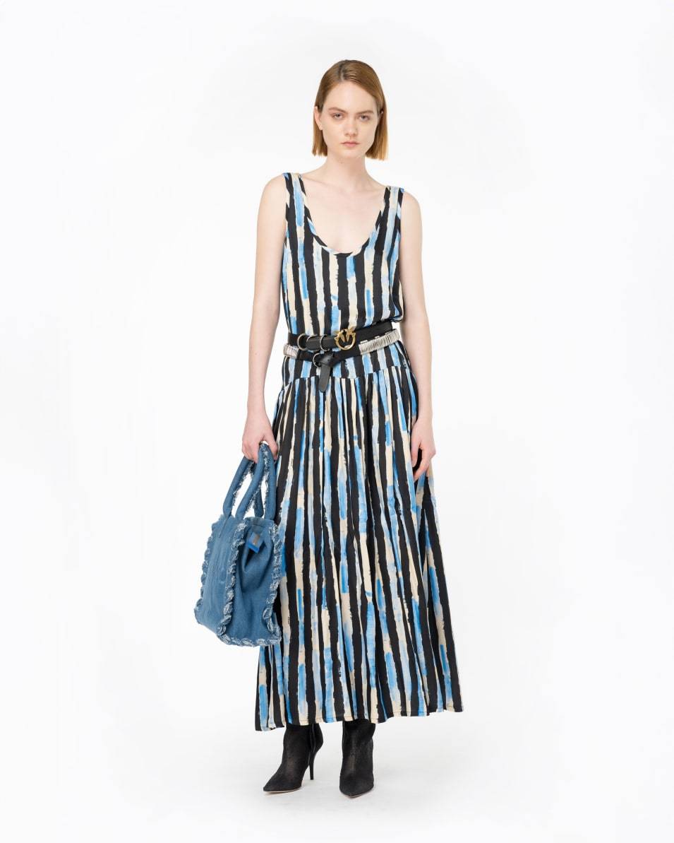 Pinko Langes Kleid mit Pinselstrich-Print Muttertagsangebot