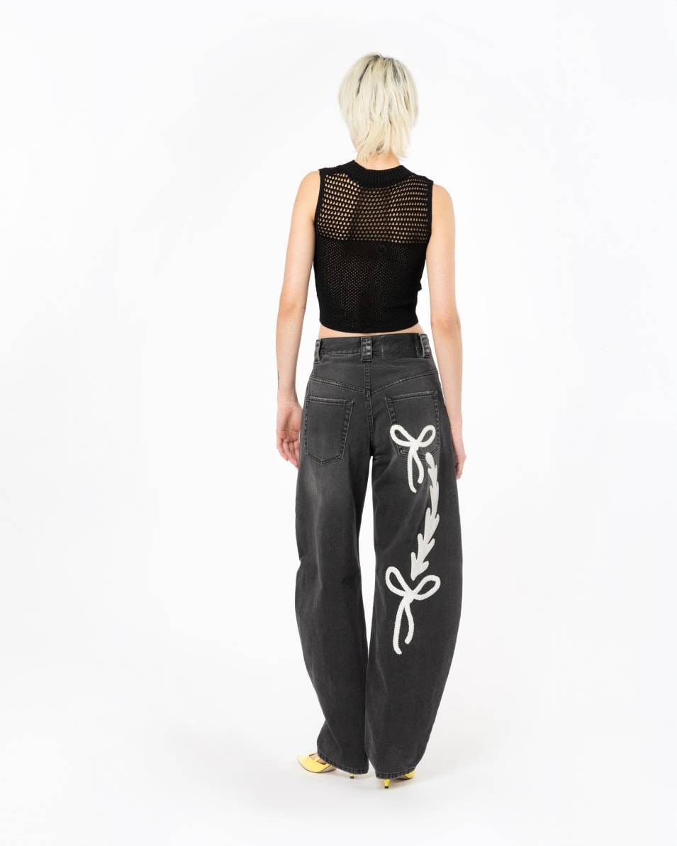 Pinko Crop-Top Netzgewebe Im Verkauf