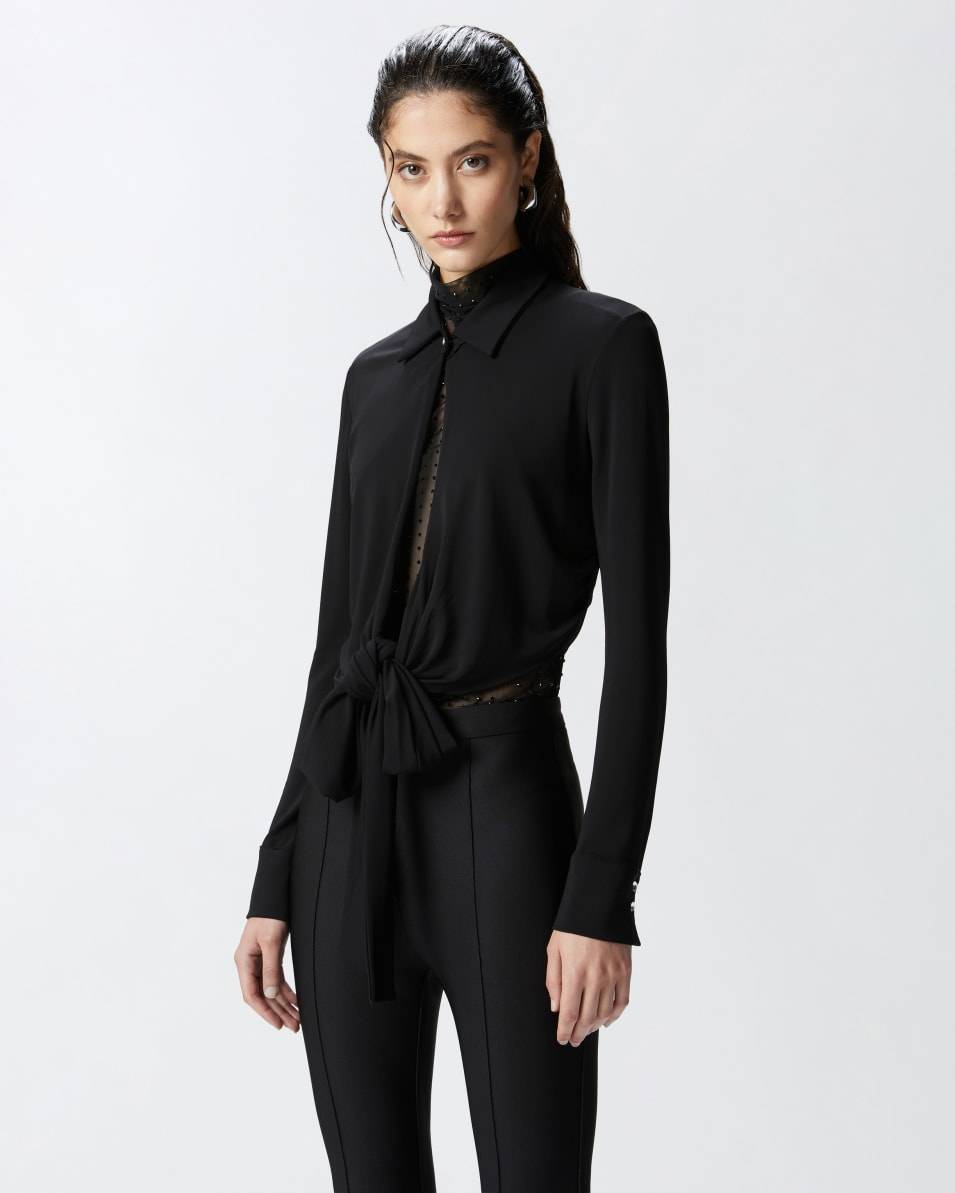 Pinko Kurze Bluse mit Kragen Lagerräumung