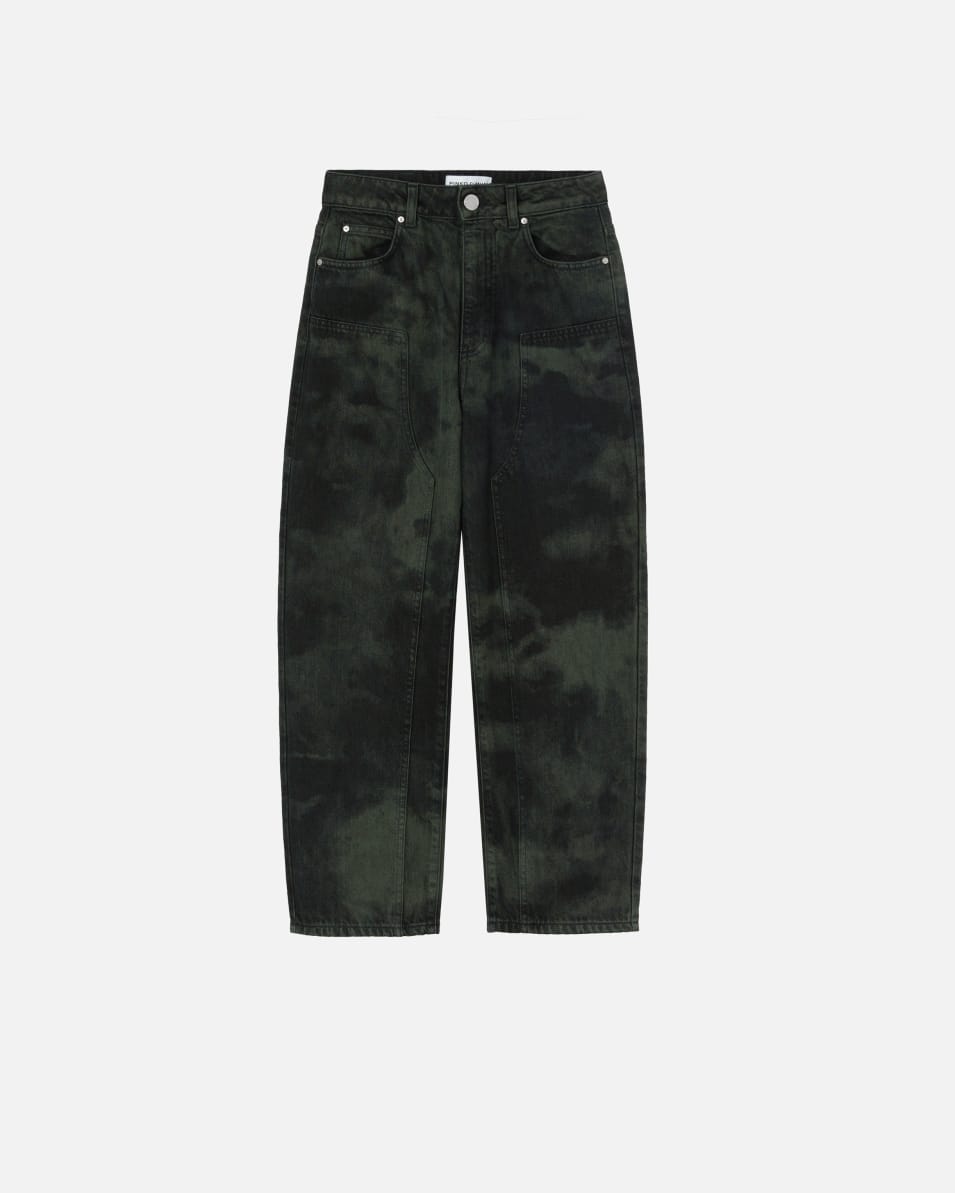 Pinko Loose-Jeans aus Black Spotted Denim
