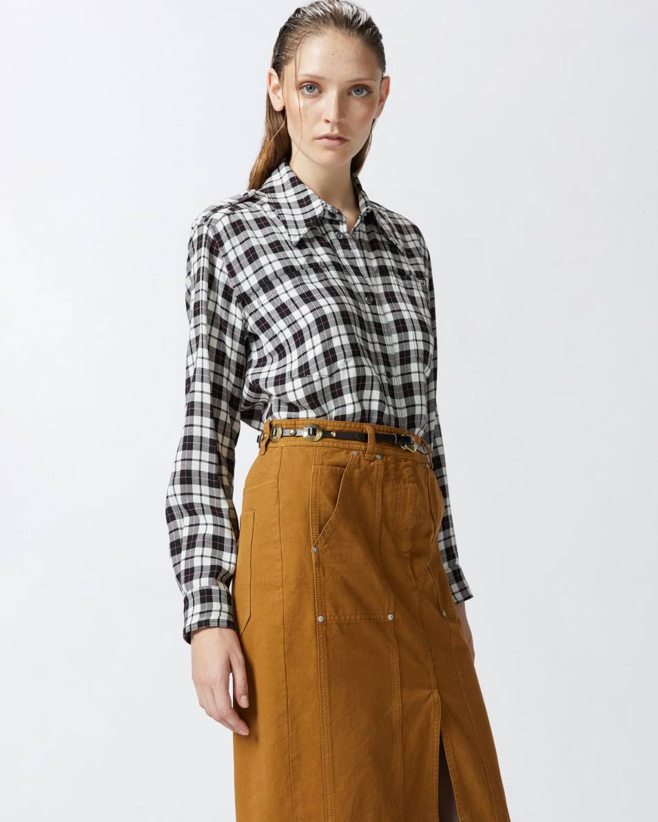 Pinko Klassische Hemdbluse mit Karomuster Blitzangebot