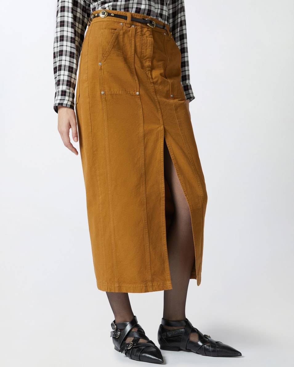 Pinko Langer Rock aus Baumwolle in Workwear-Optik Große Rabatte