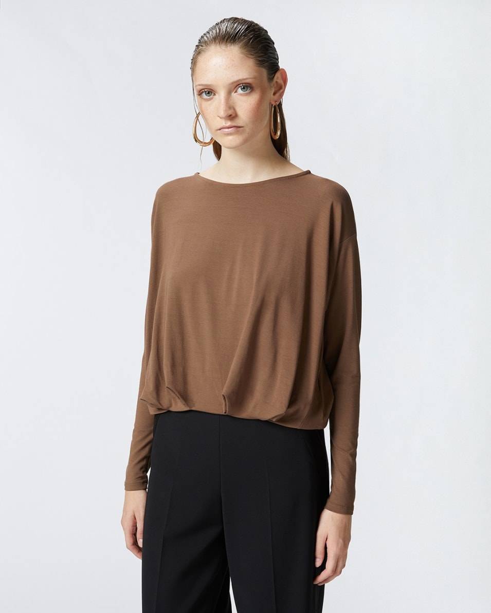 Pinko Pullover aus fließendem Jersey mit Drapierung Saisonale Angebote