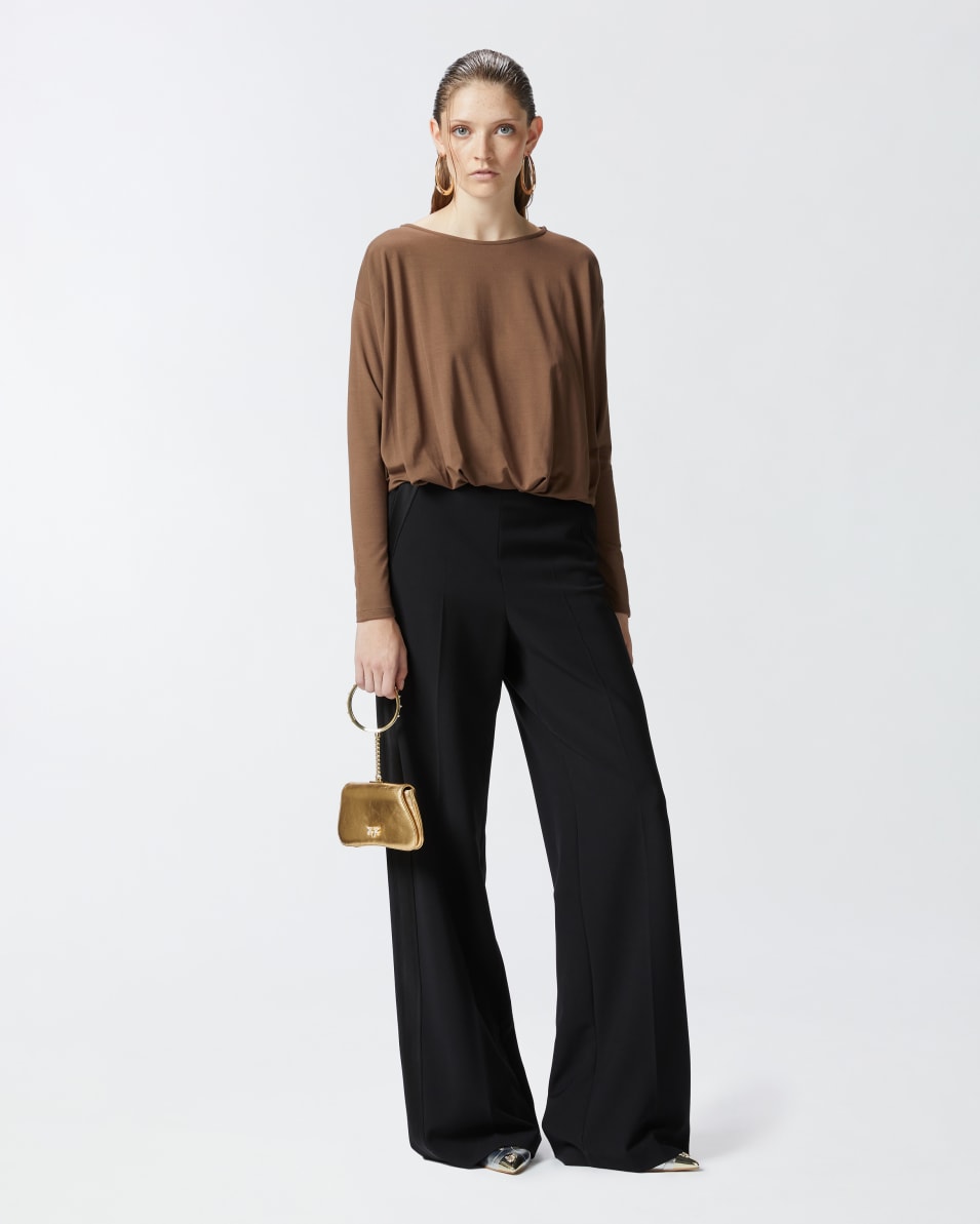 Pinko Pullover aus fließendem Jersey mit Drapierung Saisonale Angebote
