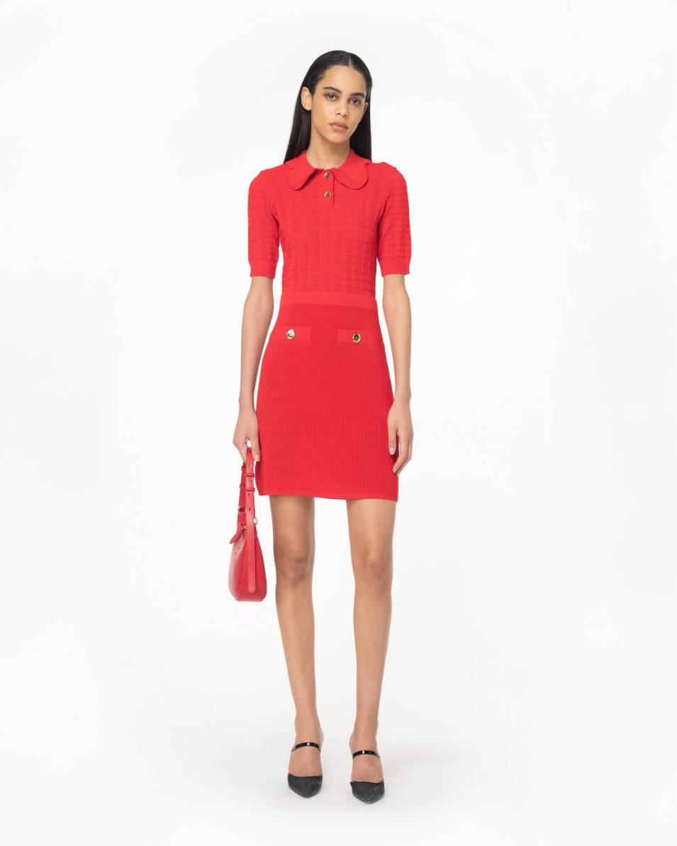 Pinko Minikleid aus Strick mit Fächermuster Bis zu 55% Rabatt
